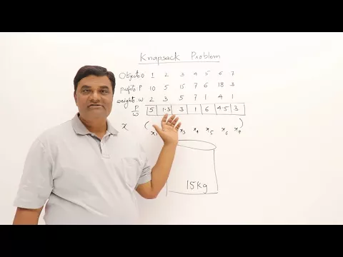 3.1 Knapsack Problem - Greedy Method - YouTube thumbnail