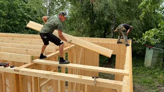 Incredible Teamwork — A Wooden House in 10 Days (Full Process)