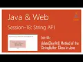 String API in Java deleteCharAt Method of the StringBuffer Class in Java