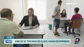 Região Sul reúne 1,4 mil vagas no Sine com destaque a Criciúma e Araranguá