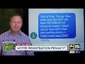 Voter registration What info is public and private