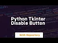 python tkinter disable button
