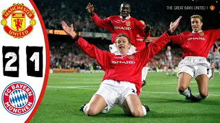 manchester united 2 1 bayern munich trohpy in 2 minutes uefa champions league final 1998 99