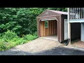 gravel RAMP into a prefab garage or shed