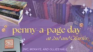 2nd and charles penny a page vlog book hauls 2nc mckays and ollies