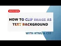 How to clip image as text color with CSS background-clip