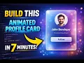 HTML CSS Profile Card Tutorial for Beginners