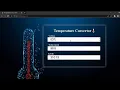 Temperature Convertor website using HTML CSS JAVASCRIPT OASIS-INFOBYTE internship task3