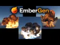 EmberGen - quick test of lingering particles advected by explosion