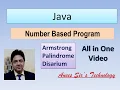 Number based Program in Java Armstrong Palindrome Disarium