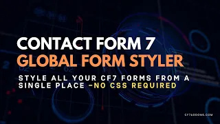 Global Styler For Contact Form 7 Style All Your Contact Form 7 Form Without CSS Coding 