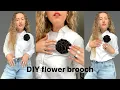 How to make flower brooch Flower Brooch sewing tutorial DIY Flower fashion style Anita Benko