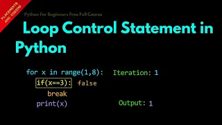 Loop Control Statement in Python Lesson 52 Python For Beginners