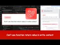 FIX - Can t use function return value in write context compact function PHP Laravel Mistake