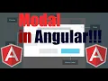 How to display a MAT DIALOG MODAL in Angular js