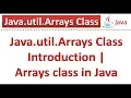 Java util Arrays Class Introduction Arrays class in Java