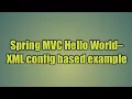 1 Spring C Hello World XML config based example
