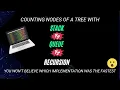 Counting Nodes in a B Tree with stack queue and recursion