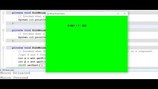 Java Mouse Events NetBeans