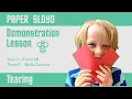 04 Paper Sloyd Folding Demonstration Lesson Skills Lesson Tearing Charlotte Mason Beehive