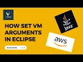 How to set VM Arguments in How to set Aws Credential in eclipse Sts in Hindi