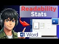 How to View Readability Statistics in Word Tested