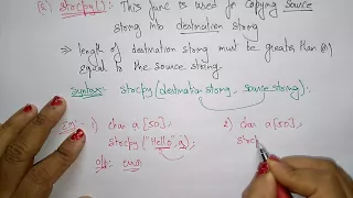 strcpy in c programming String library function Simple Program C Programming Lec-51
