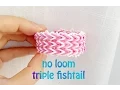 No Loom Triple Fishtail Bracelet without Rainbow Loom