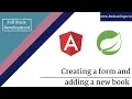 Angular and Spring C CRUD Tutorial - Creating a form and adding a new book