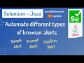 Automate diff types of browser alerts using selenium