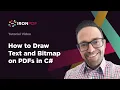 How to Draw Text and Bitmap on PDFs IronPDF