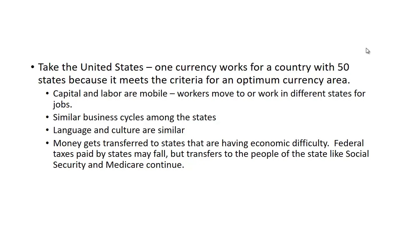 Optimum Currency Area