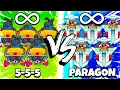 Infinite 5-5-5 Crosspath VS Unlimited Paragons Modded BTD 6