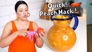 QUICK! FOOD HACK;  REFRESING AGUA FRESCA de DURAZNO- PEACH JUICE