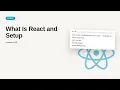 React JS Redux - Web development basic Series What Is React and Setup