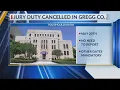 Gregg County Jury Duty cancelled on Monday