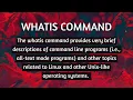 Whatis Linux Command Basic Linux Command