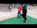 The longest mini golf hole in the world chucksters in NH Teeing off