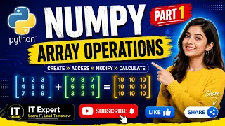 NumPy Array Operations Part 1 Lecture Create Access Modify Arrays in Python
