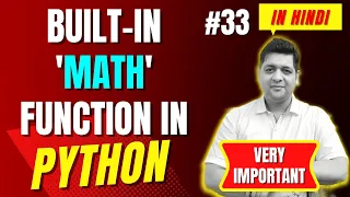Built-in Math Function in Python Complete Python Tutorial For Beginners in Hindi With Notes