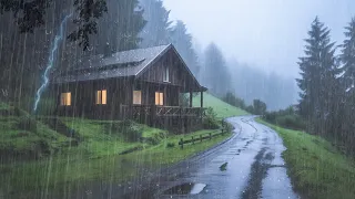 Chuva Intensa para Dormir Profundamente 🌧️ Trovões, Tempestade e Sons Relaxantes da Chuva a Noite