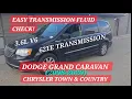 DODGE CARAVAN EASY TRANSMISSION FLUID LEVEL CHECK HACK WITH OIL DIPSTICK-CHRYSLER VAN 62TE 3 6L V6
