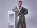 YRF-Bathrobe Sets Waffle Bathrobe Slipper Set Robes Women s Bathrobe Terry Factory