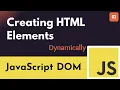 JAVASCRIPT DOM - Document createElement method 2024 ST Sabbir
