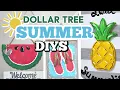 DIY DOLLAR TREE SUMMER DECOR IDEAS 2020 FUN COLORFUL SUMMER DIYS Krafts by Katelyn