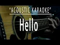 Hello - Acoustic karaoke (Lionel Richie)