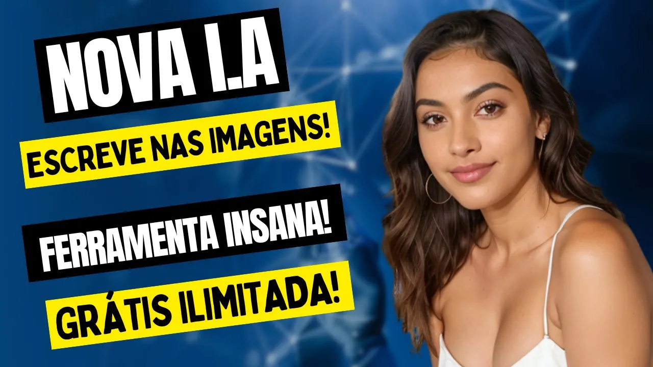 NOVA INTELIGÊNCIA ARTIFICIAL GRÁTIS CRIA E ESCREVE TEXTO NAS IMAGENS DE ACORDO COM PROMPT PEDIDO