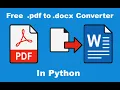Convert PDF to Word using Python pdf2docx Tutorial Step-by-Step