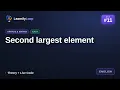Second largest element Visualized with Live Code DSA for Beginners