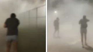 Softball Fans Flee for Cover as Thunderstorm Hits Kansas